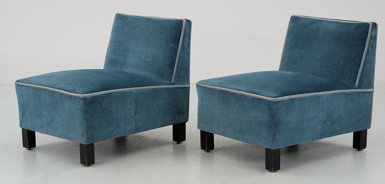 Otto Schulz, An Otto Schulz blue velvet sofa in four sections.