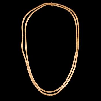 COLLIER, 18K guld. Total vikt ca 29 g.