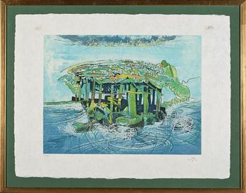 Roberto Matta · ROBERTO MATTA, färgetsning, signerad och numrerad 7/100.