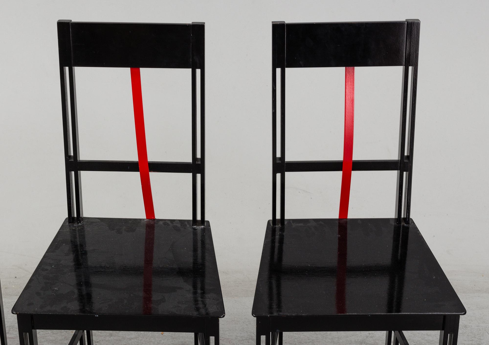 BJÖRN ALGE, four 'Frame' chairs, 1980's.