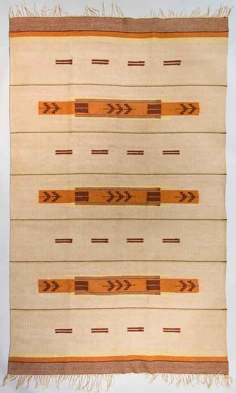 Hårgarnsmattor, 3 st, 1930-tal. Ca 245 x 150 cm och 123 x 53 cm.
