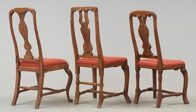 STOLAR, 8 st snarlika, senbarock, 1700-tal.
