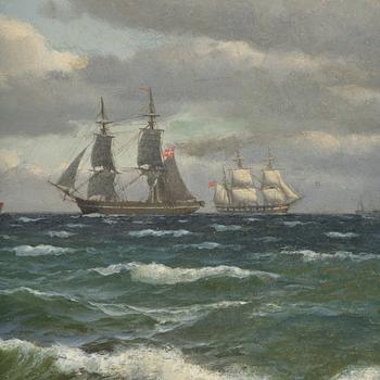 Carl-Emil Baagoe, Spreeglare with many ships in the background.