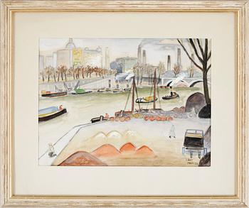 GOTTFRID LÅRD, akvareller, 2 st. Sign o dat 1927.