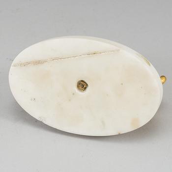 An ormolu and marble paperweight, France, first half of the 19th century.