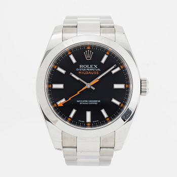 ROLEX, Oyster Perpetual, Milgauss, Chronometer, wristwatch, 40 mm.