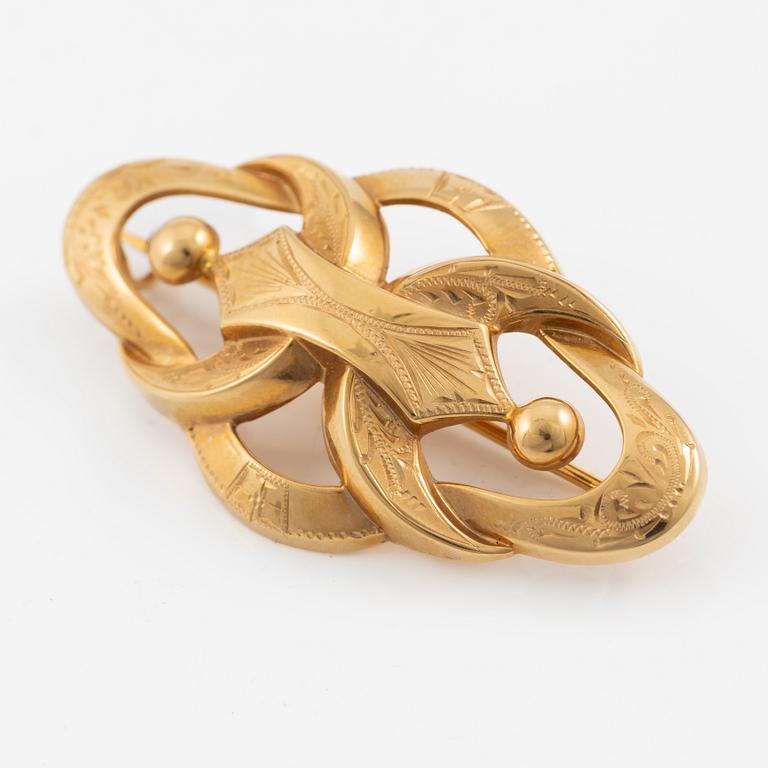 Brooch, 18K gold.