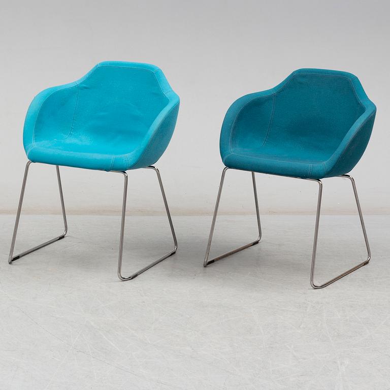 Six chairs (3+3) 'Arena' by Johan Lindstén, Johanson Design, Sweden.