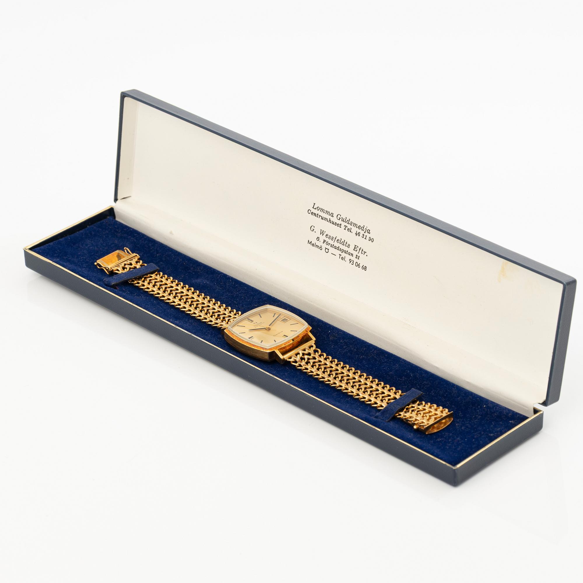 Omega, Genève, wristwatch, 31 x 31 (37) mm.