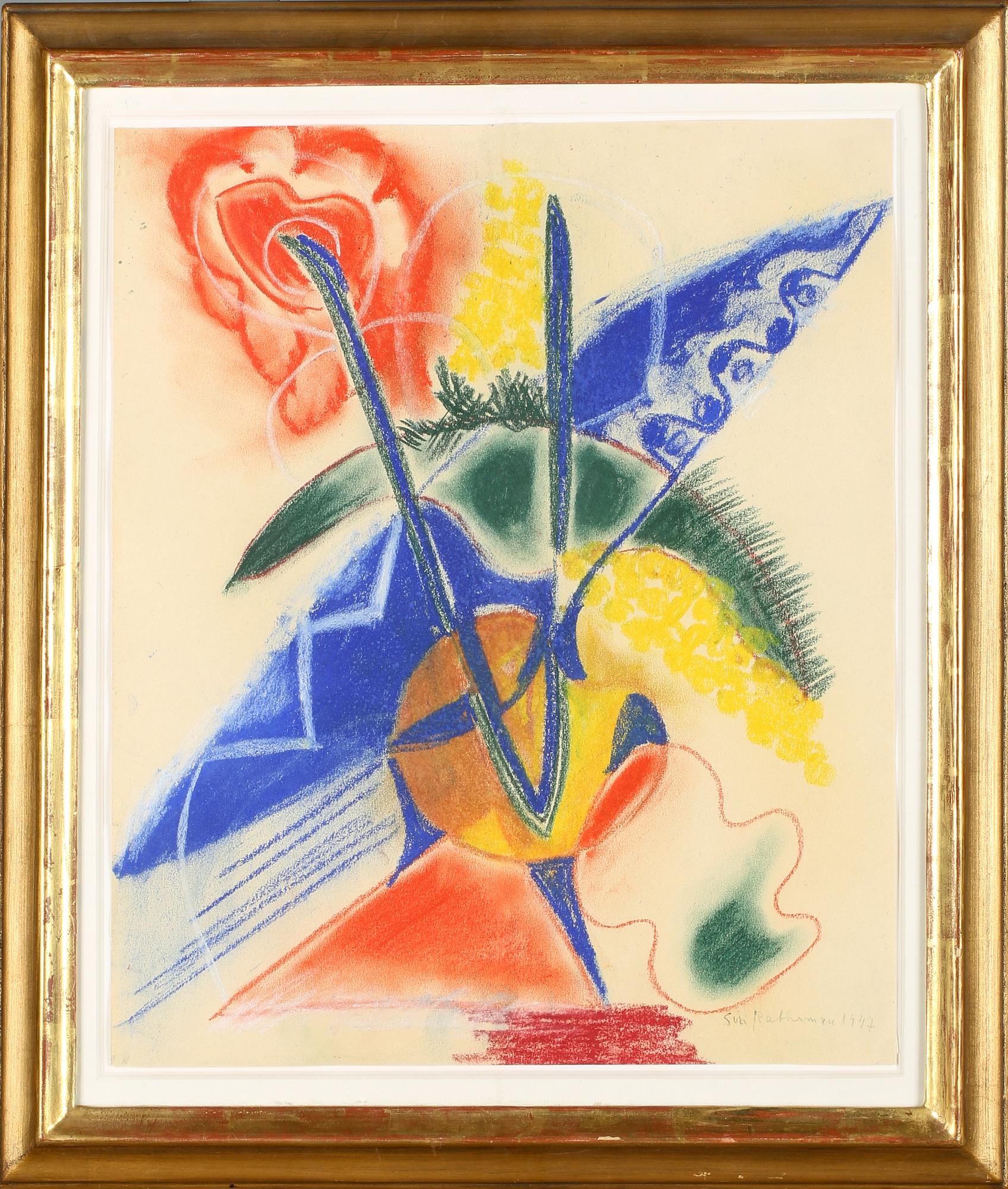 SIRI RATHSMAN, pastell, signerad och daterad 1947.