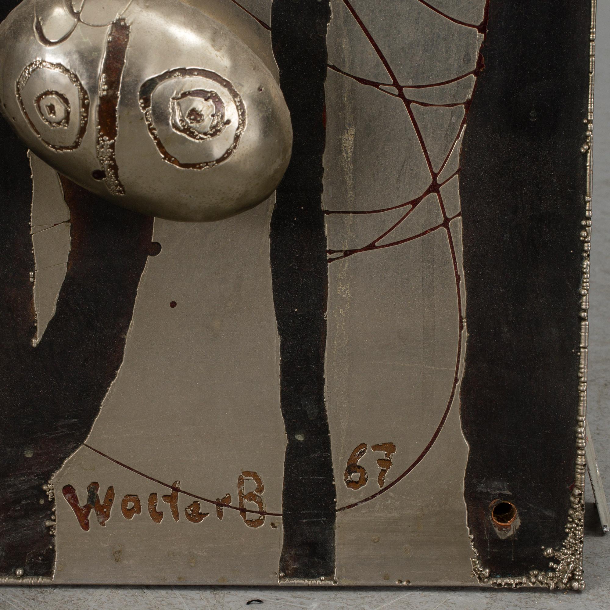 WALTER BENGTSSON, Relief/sculpture, metal & enamel, signed and dated -67.