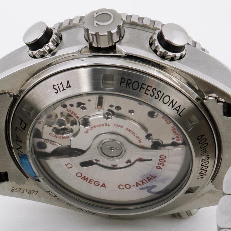 OMEGA, Seamaster Professional (600m/2000ft), Planet Ocean, wristwatch, 46 mm, chronograph.