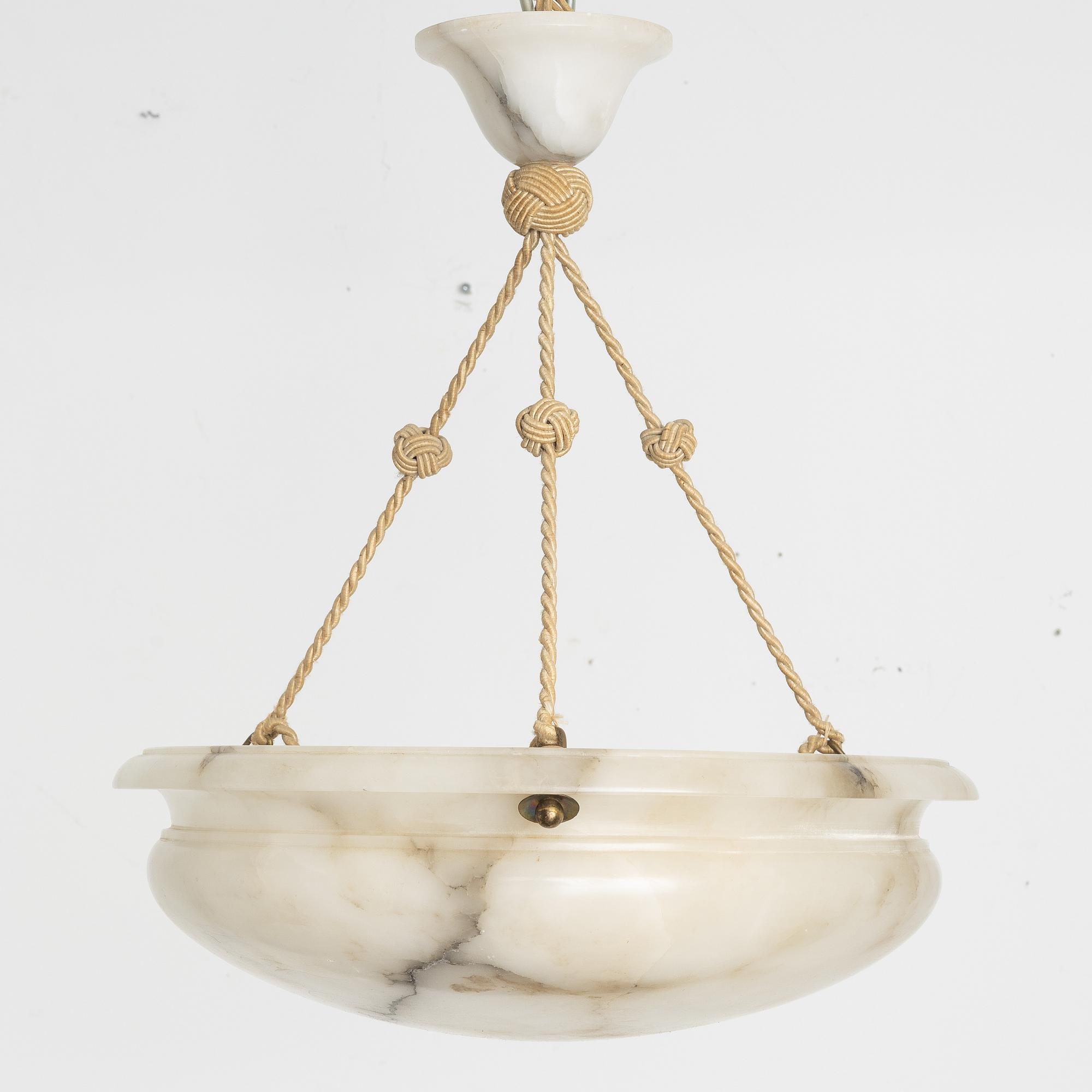 An alabaster ceiling lamp, 1920s.
