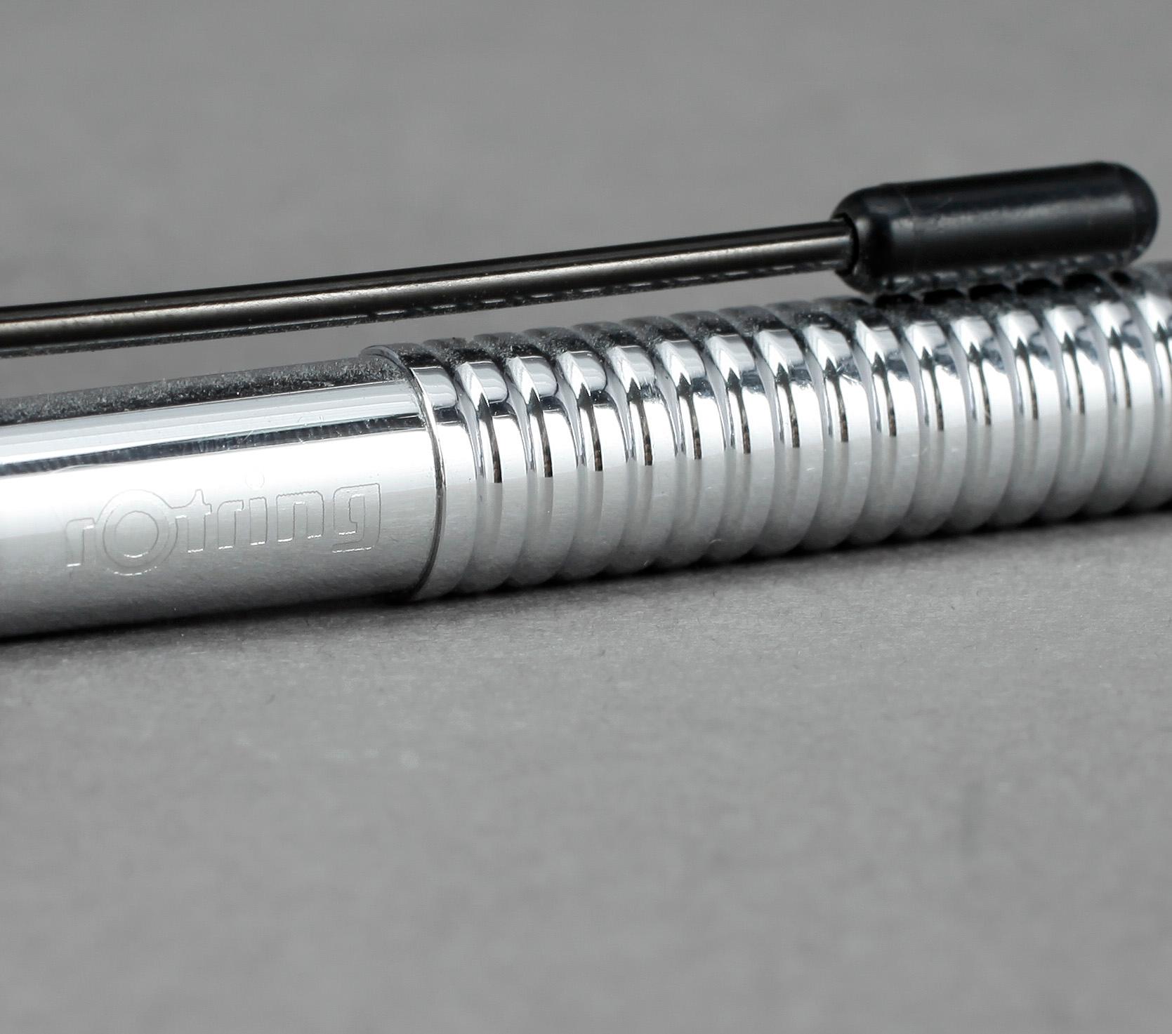 PENNOR, 2 st, "Rotring", förkromad metall.
