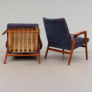KARMSTOLAR, 1 par, "Mingo", Yngve Ekström, Swedese, 1900-talets mitt.