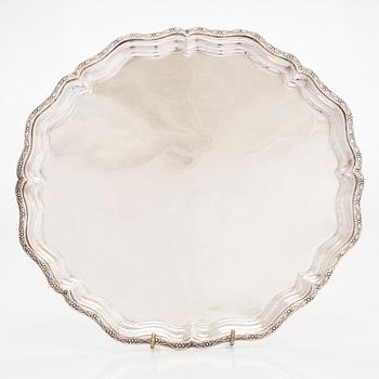 A silver tray, Egypt, latter half of the 20th century.