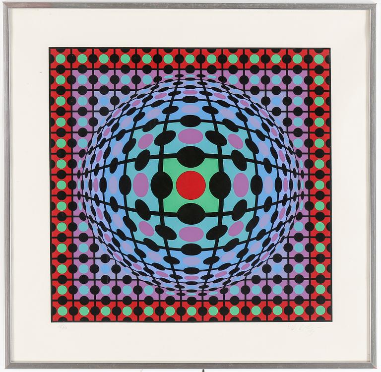VICTOR VASARELY, färgserigrafi, signerad och numrerad 18/250.