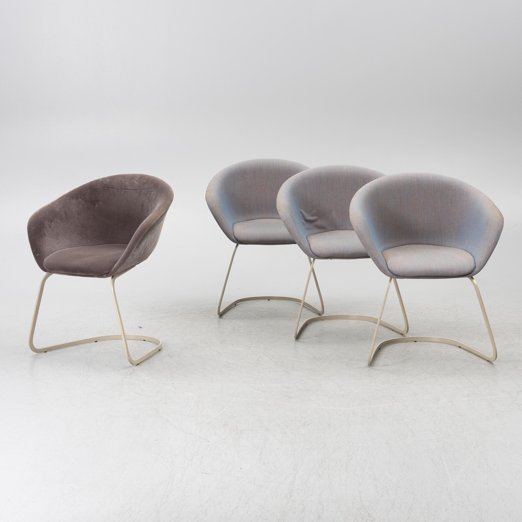 Armchairs, 3+1, Arper, Italy.