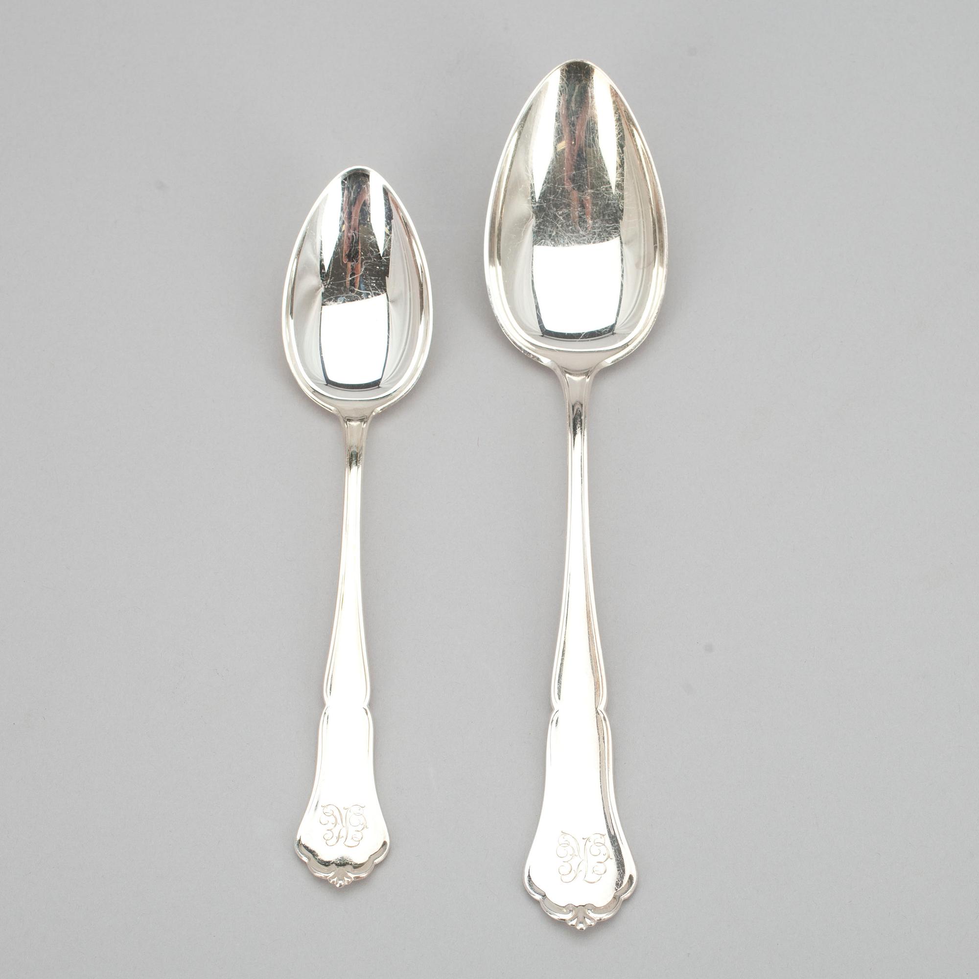 SKEDAR, silver, 26 st, Chippendale, Kultakeskus, Tavastehus 1956. Vikt ca 1118 g.