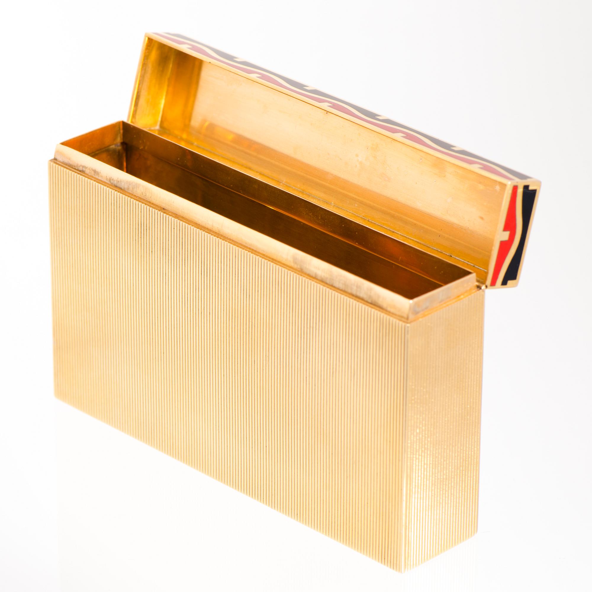 A VAN CLEEF & ARPELS CASE, 18K gold, enamel, c. 1930s.