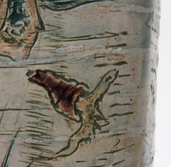 VAS, stengods, Martin Brothers, sign.