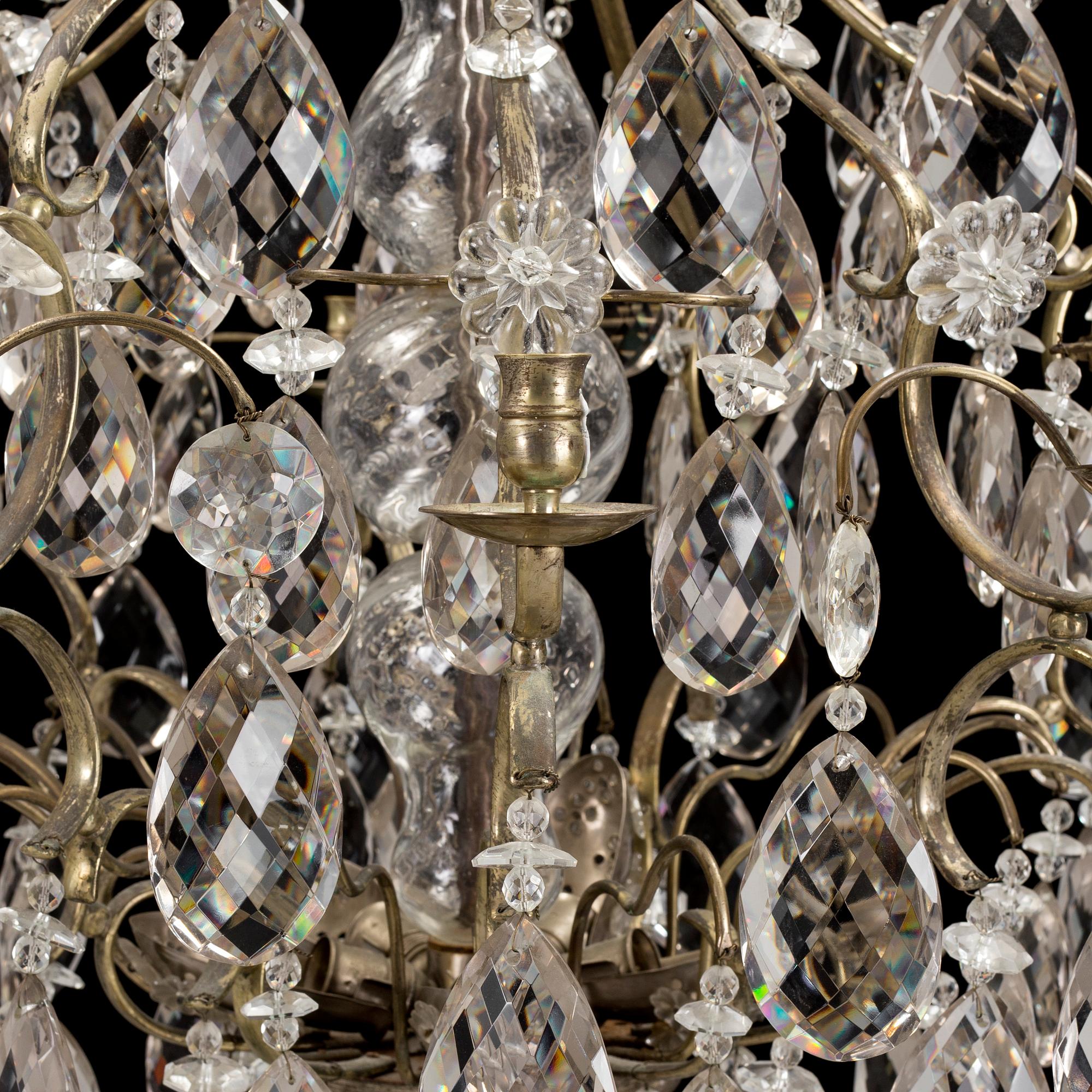 A first half of the 20th century rococo style chandelier.