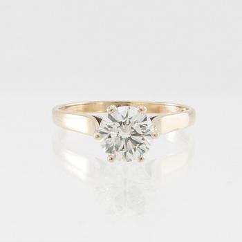 Solitaire ring 14K white gold with a diamond approx. 1.23 ct.