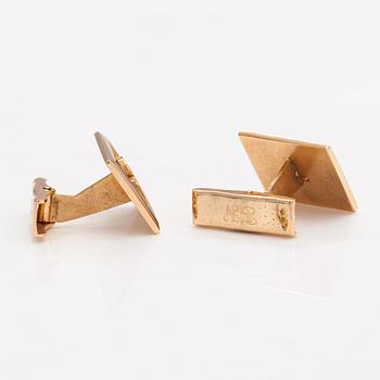 A pair of 14K gold Freemason cufflinks. Jaakko Juhani Toivola, Helsinki 1991.