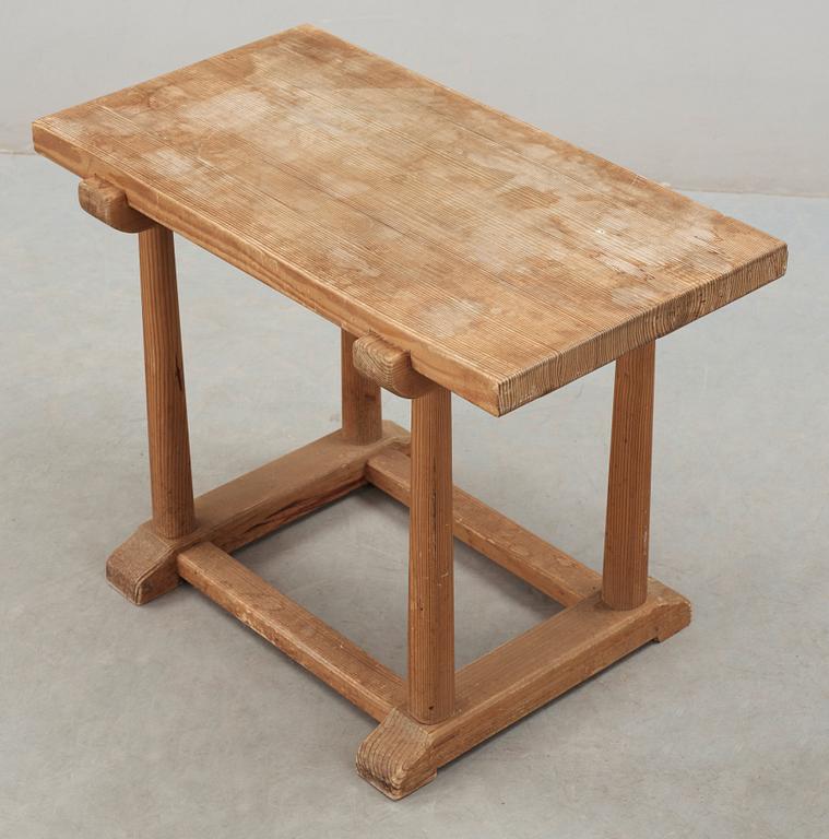 An Axel-Einar Hjorth pine side table, 'Sandhamn', Nordiska Kompaniet, ca 1929.