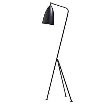 237. Greta Magnusson Grossman, a "G-33" (Grasshopper) black lacquered floor light by Bergbom's, Sweden 1950's.