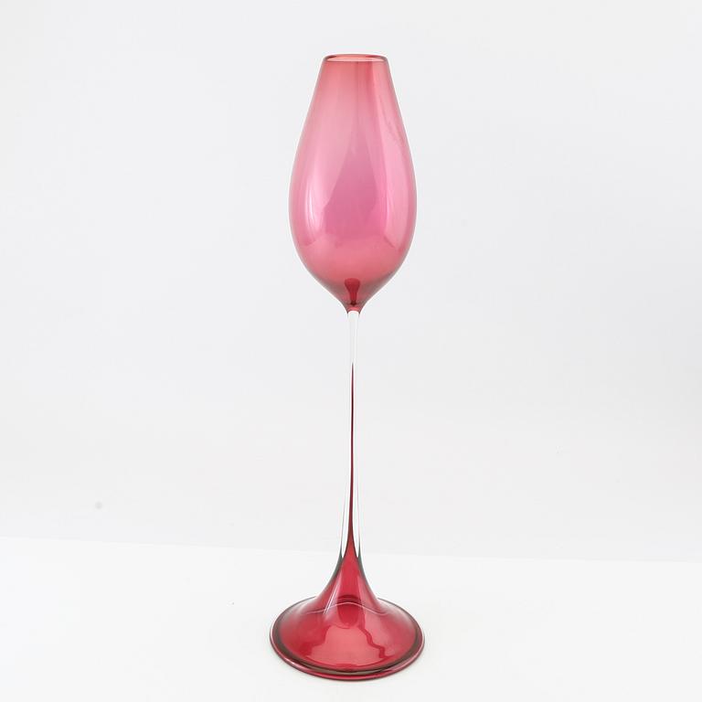 Nils Landberg, Tulip Glass Orrefors, signed mid-20th century.