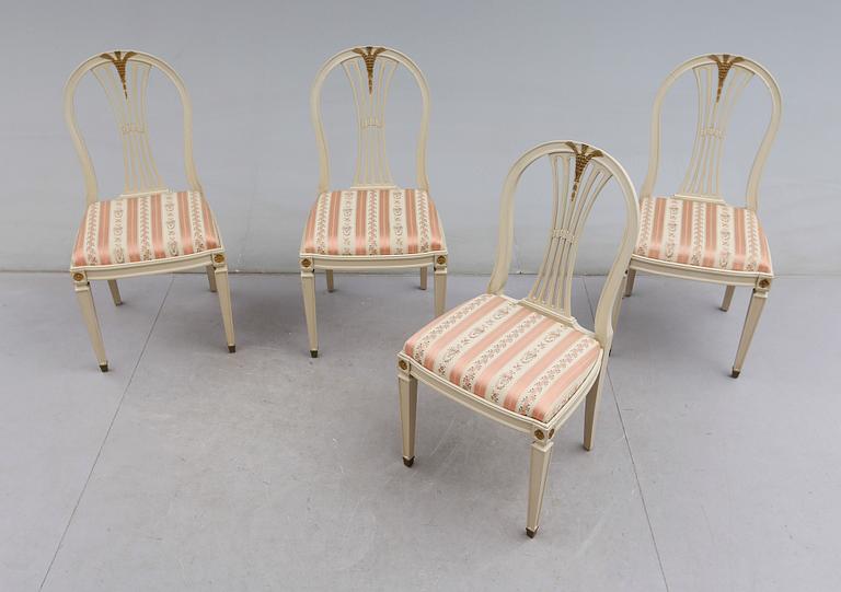 STOLAR, 4 st, gustaviansk stil, 1900-talets andra hälft.