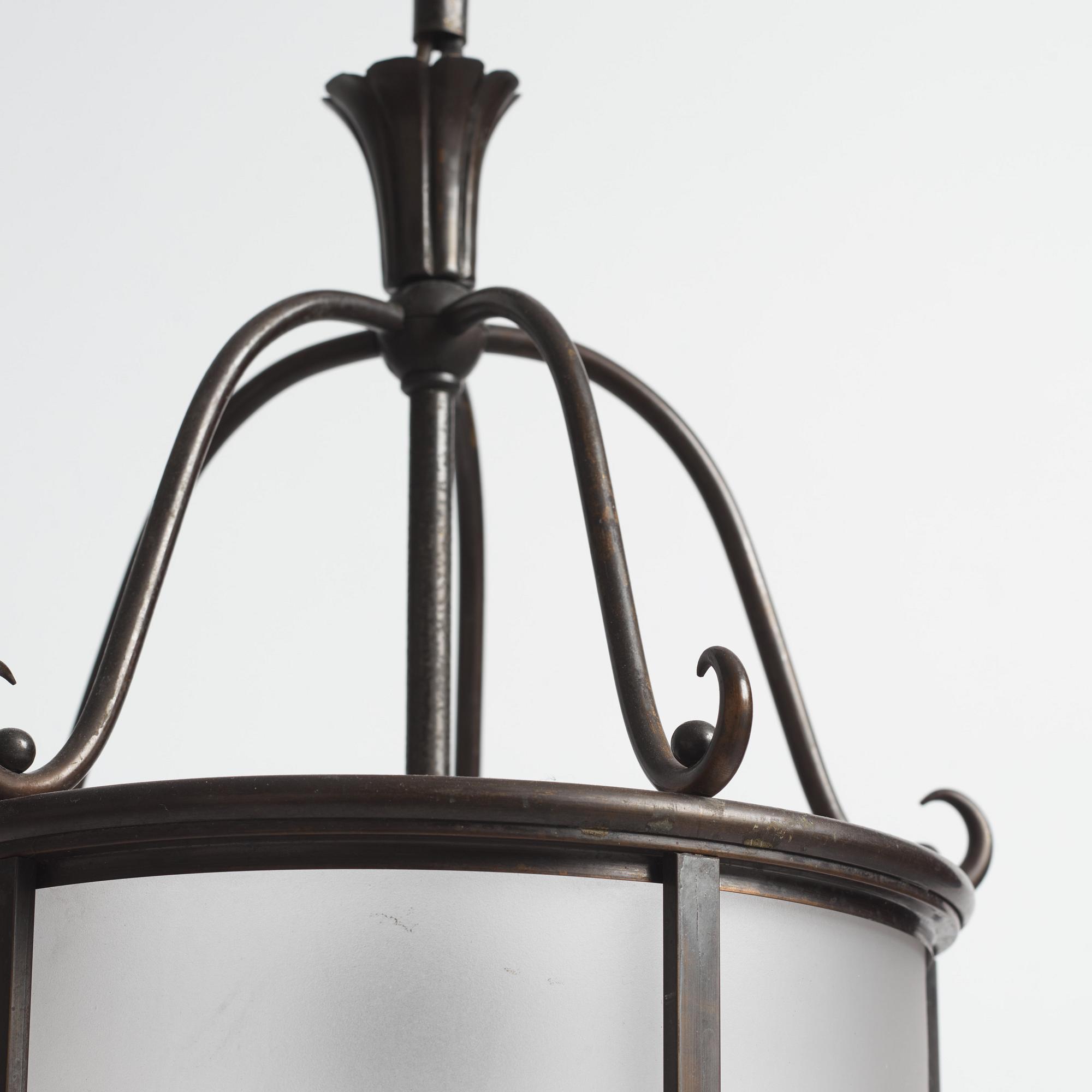 Harald Notini, a pair of ceiling lamps model "6051", Arvid Böhlmarks Lampfabrik, Stockholm, 1920s-30s.