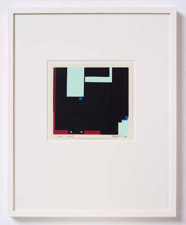 Olle Baertling, silkscreen in colours, 1951-68, signed 3/300.