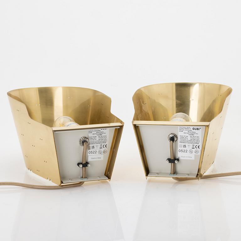 Paavo Tynell, Wall lights, a pair, model "9464", Gubi, 2000s.