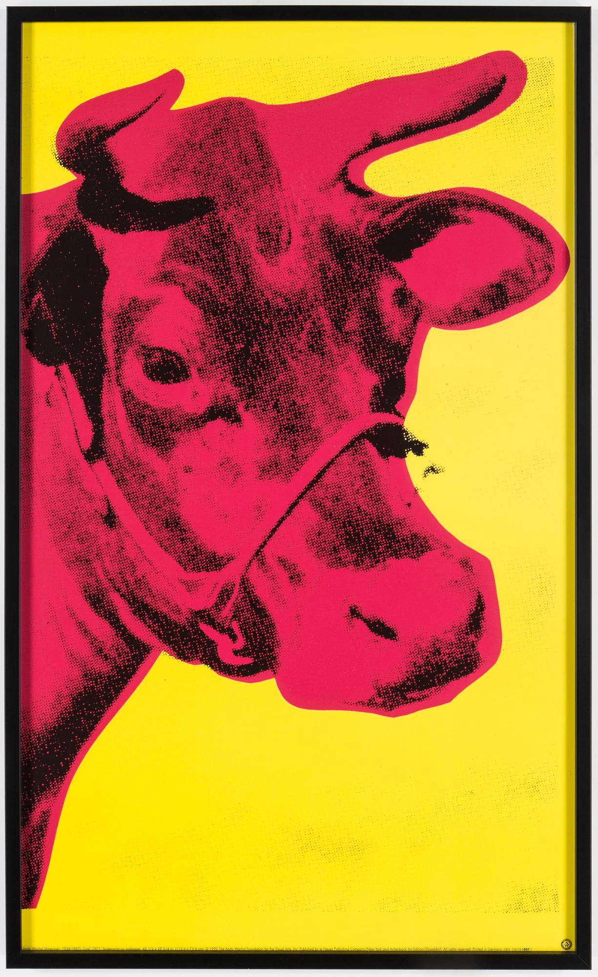 ANDY WARHOL, efter, "Cow", offsetprint, utgivet av Neues Publishing Company, 1992.