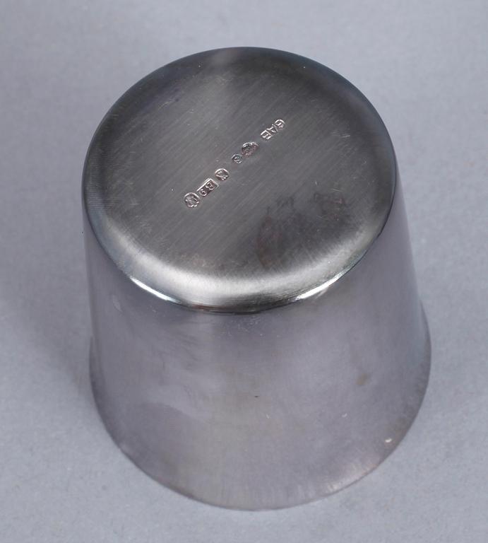 BÄGARE, 6 st, silver, guldsmedsaktiebolaget, Stockholm, 1952. tot vikt ca 344.
