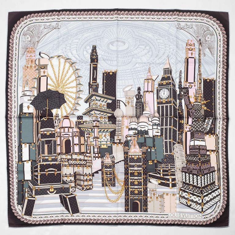 Louis Vuitton, a twill silk scarf.