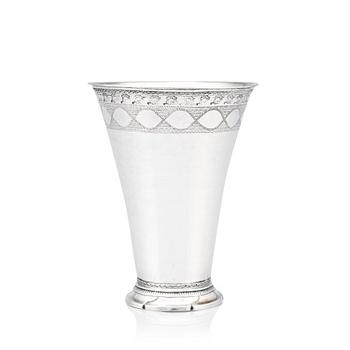 238. A Swedish 18th century silver beaker, marks of Johan Martin Loëll, Falun 1794.