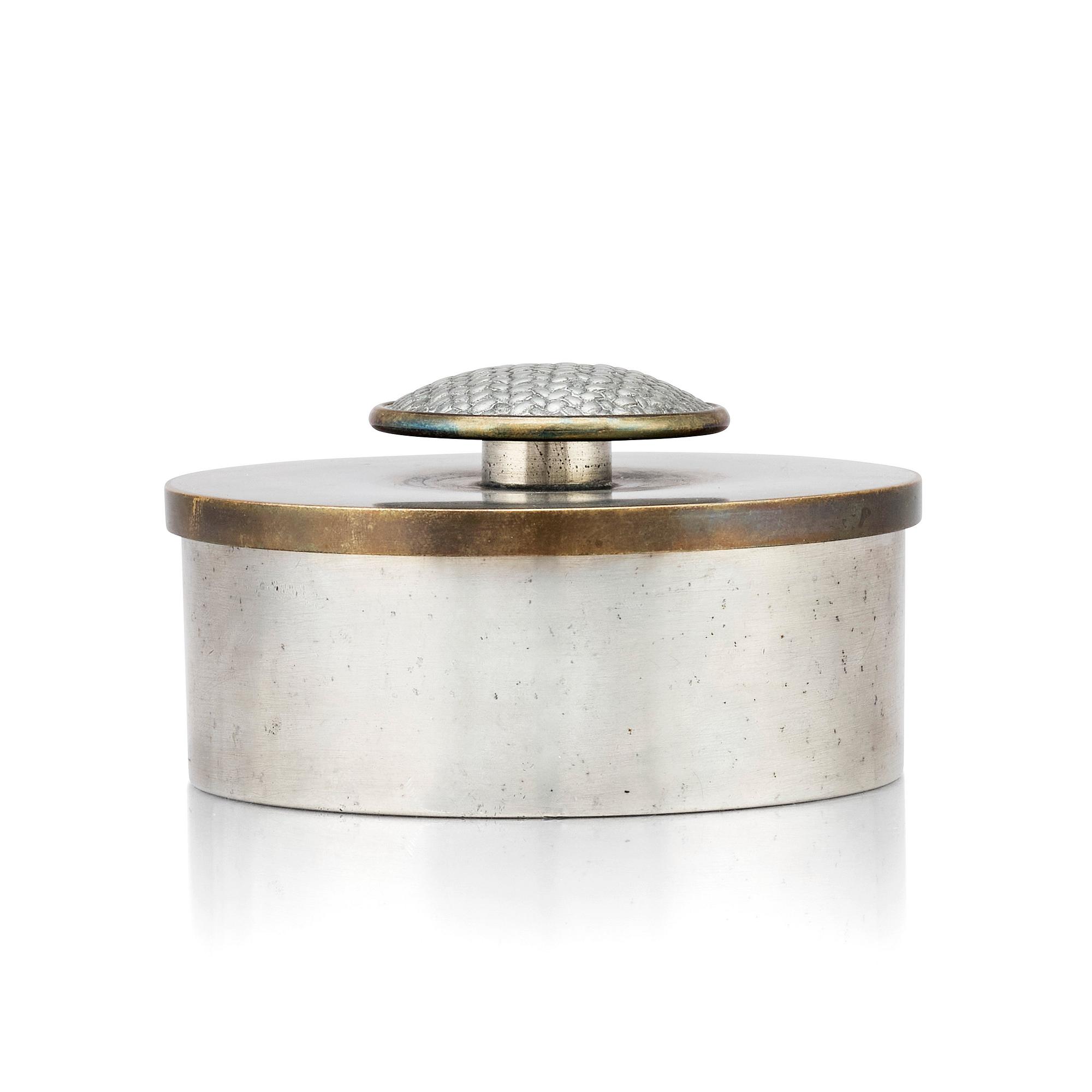 Björn Trägårdh, a pewter and brass box, Svenskt Tenn, Stockholm 1938.