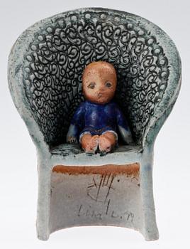 FIGURIN, keramik, Lisa Larson Gustavsberg. Sign o dat 79.