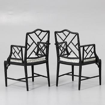 Armchairs, a pair, probably Miranda of Sweden, 20th century.