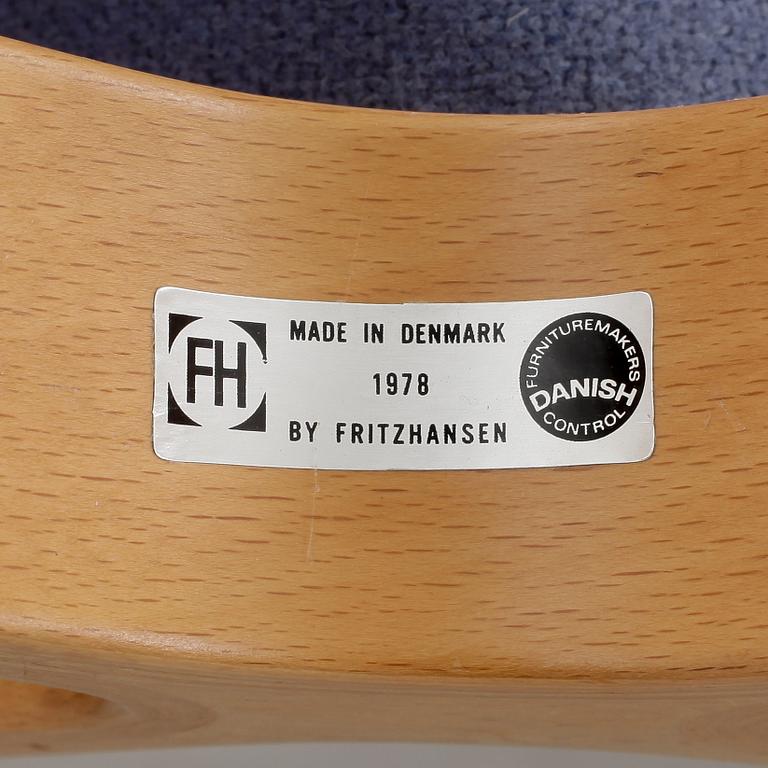 FÅTÖLJER, ett par, "X-stolen", Peter Hvidt & Orla Molgaard Nielsen, Fritz Hansen, Danmark, 1978.