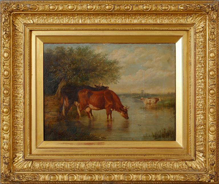 OKÄND KONSTNÄR, olja på duk, osignerad, 1800-tal.