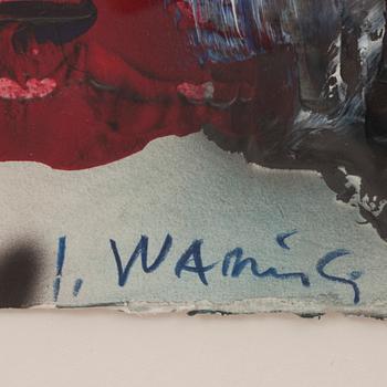 JÖRGEN WARING, olja på papper, signerad.