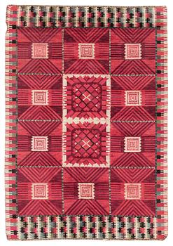 Barbro Nilsson, A CARPET, "Nellicka", knotted pile, ca 228 x 158,5 cm, signed AB MMF BN.