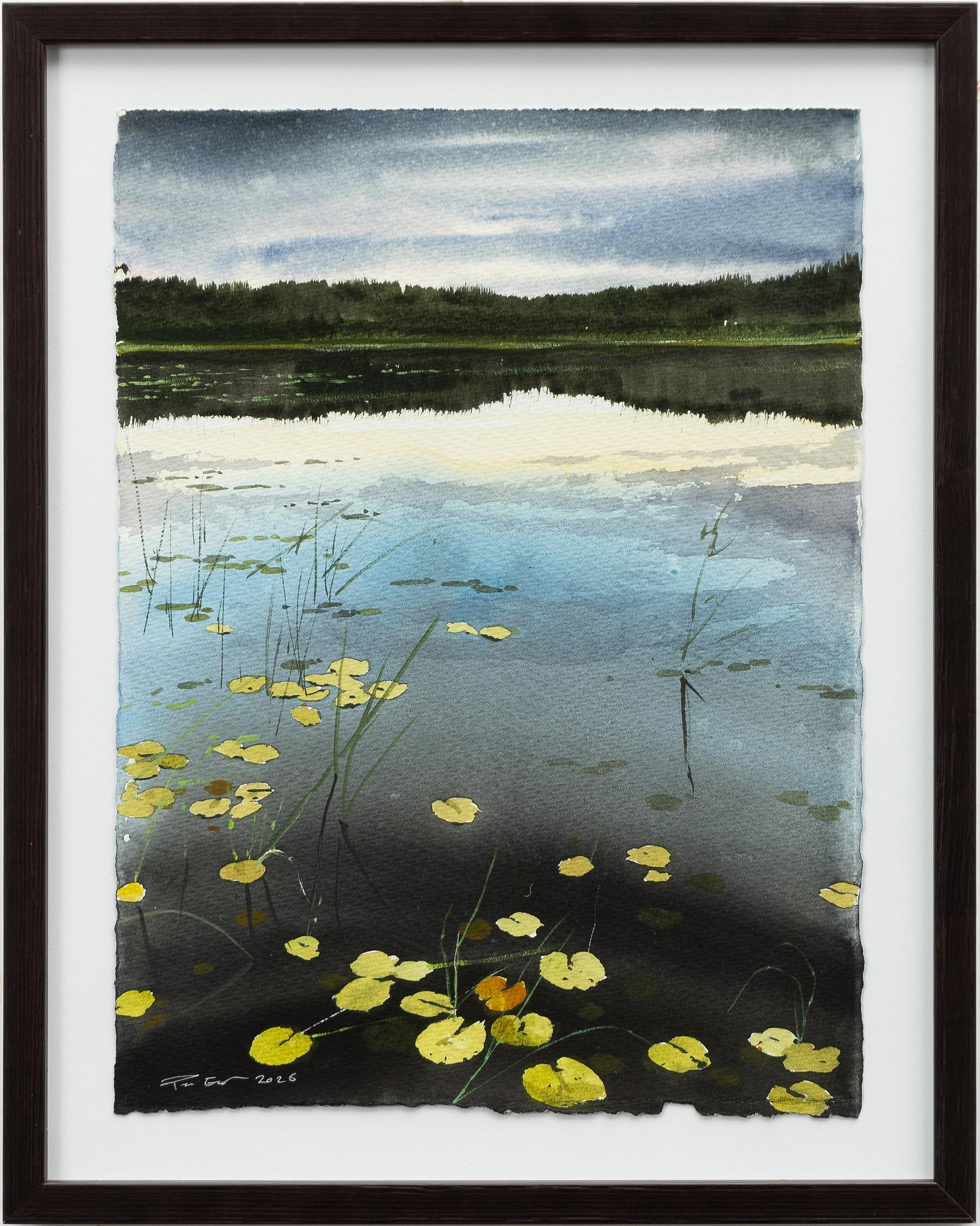 Peter Eugén, Water lily lake at dusk.