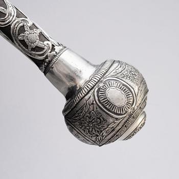 A staff of office (insignia), silver, Netherlands, dated 1793.