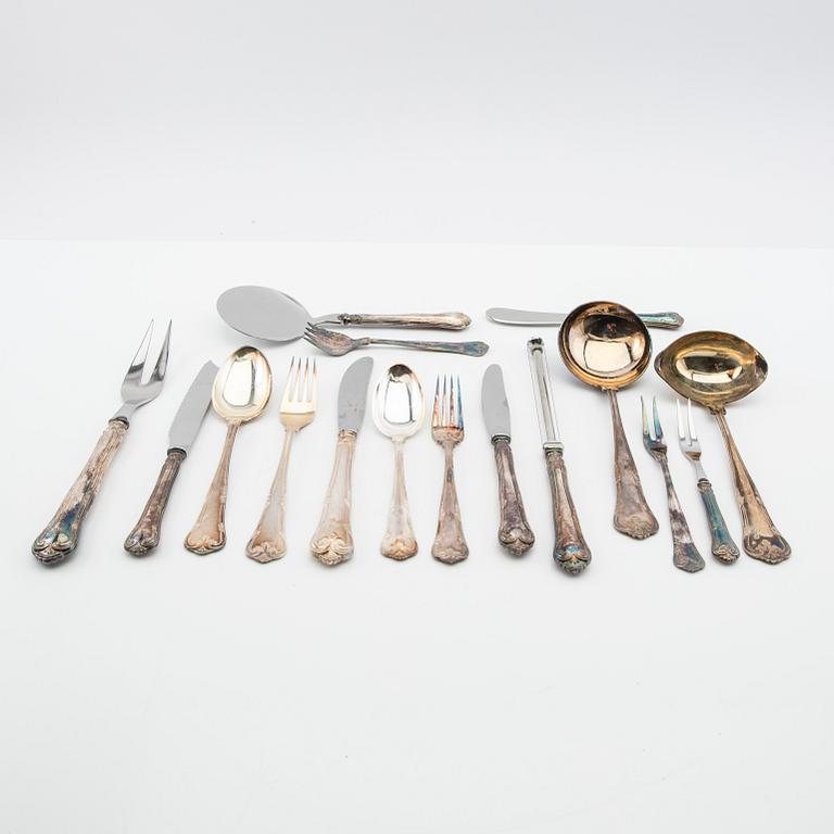 Cutlery set in silver, 89 pieces, Cohr Denmark, mid-20th century.