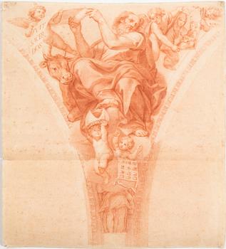 UNIDENTIFIED ARTIST, 2 red chalk drawings, 18th century.